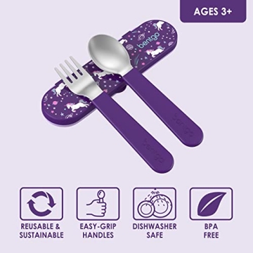 Bentgo® Kids Utensil Set - Easy-Grip Fork and Spoon