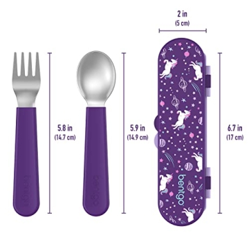 Bentgo® Kids Utensil Set - Easy-Grip Fork and Spoon