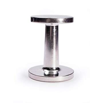 RSVP International Espresso Coffee Kitchen Tool Home and Commercial Use, Dual Sided Tamper, Aluminum Alloy