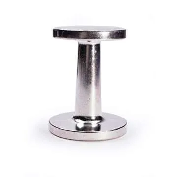 RSVP International Espresso Coffee Kitchen Tool Home and Commercial Use, Dual Sided Tamper, Aluminum Alloy