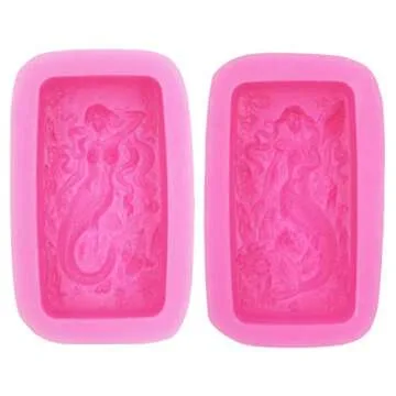 3D Mermaid Silicone Soap Mold for Soap Candle Chocolate Candy Silicone Molds for Soaps Bombs Baking Fondant