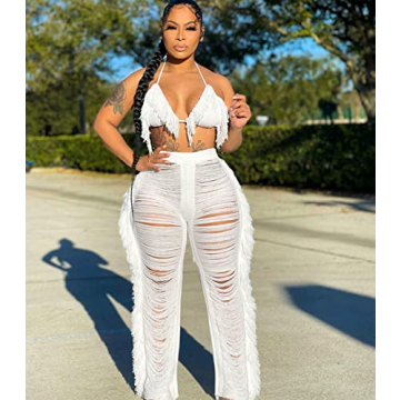 Stylish KANSOON Women's Crochet Swim Cover Up Set