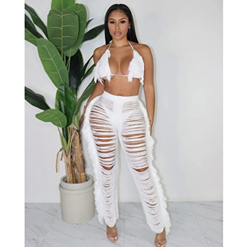 Stylish KANSOON Women's Crochet Swim Cover Up Set