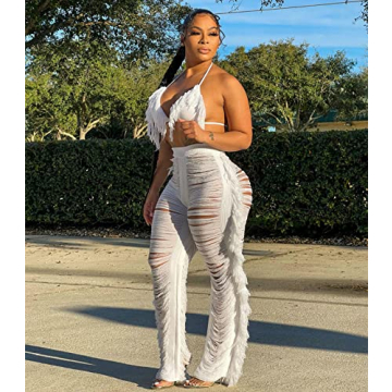 Stylish KANSOON Women's Crochet Swim Cover Up Set