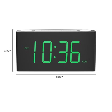 Convenient LED Digital Clock with Night Light & Charger