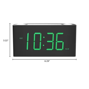 Convenient LED Digital Clock with Night Light & Charger