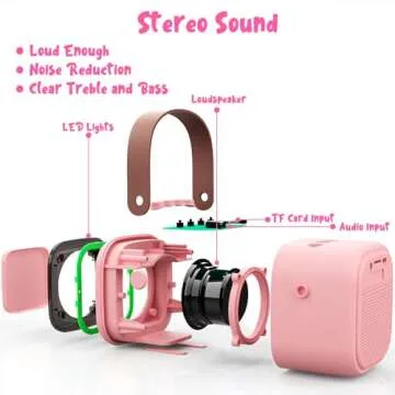 Just4Fun Karaoke Machine for Kids, Portable Karaoke Machine with 2 Microphone Wireless, Family Party Game Toys for Ages 3 4 5 6 7 8 9 10 11 12 Year Old Toddler Boys Girls Kid Christmas Birthday Gifts