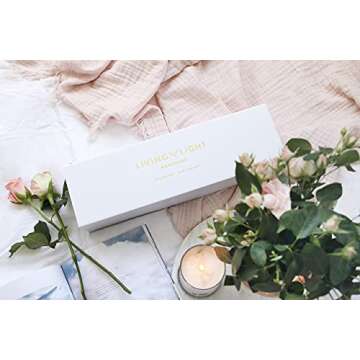 Living Light Icicle Pillar Candle Scented and Handmade with Natural Plant & Beeswax, Cotton Wick & a Blend of Fragrance & Essential Oils. (Darke Red - Red Currant, Small)