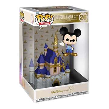 Funko POP Town: Walt Disney World 50th - Cinderella Castle with Mickey Mouse, Stunning Collectible V...