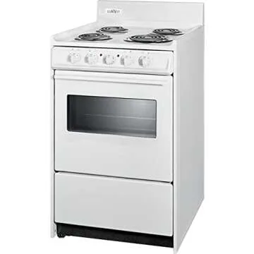 Summit WEM110W Electric Range - Compact & Safe for All