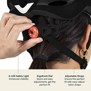 Retrospec Silas Bike Helmet Lightweight Comfortable Safe LED