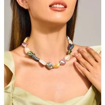 LILIE&WHITE Colorful Shell Necklace - Summer Beach Accessory