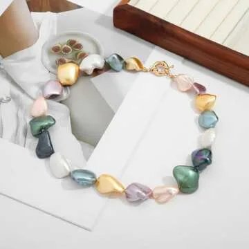 LILIE&WHITE Colorful Shell Necklace - Summer Beach Accessory