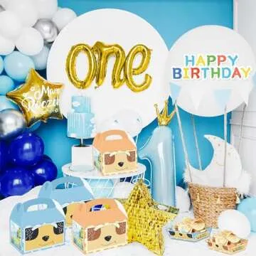 Cartoon Blue Dog Party Candy Bags 16pcs Dog Family Goodie Gift Boxes for Kids Boys Girls Blue Dog Th...