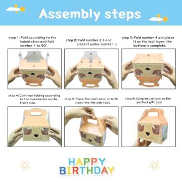 Cartoon Blue Dog Party Candy Bags 16pcs Dog Family Goodie Gift Boxes for Kids Boys Girls Blue Dog Theme Birthday Party Supplies Baby Shower Decorations