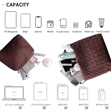 JINMANXUE Fashion Vegan Leather Tote Bag for Women