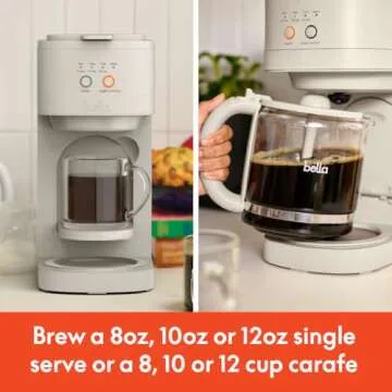 Bella VersaBrew 2-in-1 Coffee Maker, Compact & Versatile