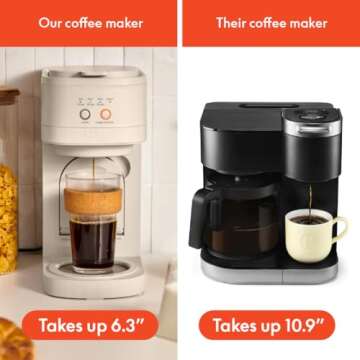 Bella VersaBrew 2-in-1 Coffee Maker, Compact & Versatile