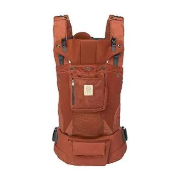 LLLbaby Serenity Airflow 6-in-1 Ergonomic Baby Carrier, Newborn to Toddler, Lumbar Support with Convertible Tote, Sienna (Sienna)