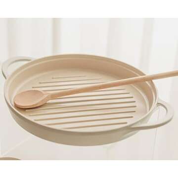 FIKA Kitchen Nonstick 10-Inch BBQ Grill Pan, Griddle with Handle, Healthy Cooking Frying Barbeque Sk...