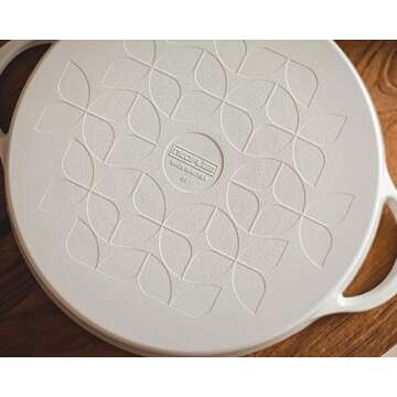 FIKA Kitchen Nonstick 10-Inch BBQ Grill Pan, Griddle with Handle, Healthy Cooking Frying Barbeque Skillet, Induction Compatible Cookware, Oven Safe, Made in Korea (10" Round)