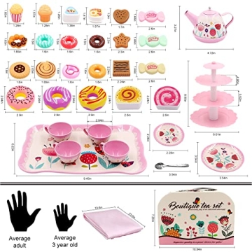 Princess Tea Time Toys for Little Girls, 44PCS Set