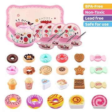 Princess Tea Time Toys for Little Girls, 44PCS Set