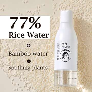 MIDHA Rice Pure Toner - 77% Rice Water Hydrating Formula