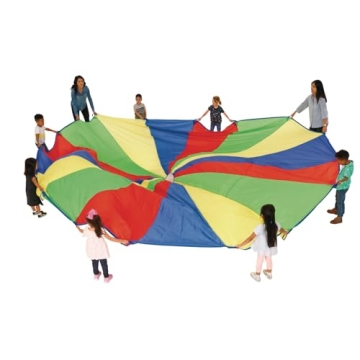 Excellerations 20-Foot Rainbow Play Parachute for Kids
