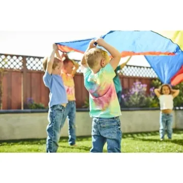 Excellerations 20-Foot Rainbow Play Parachute for Kids
