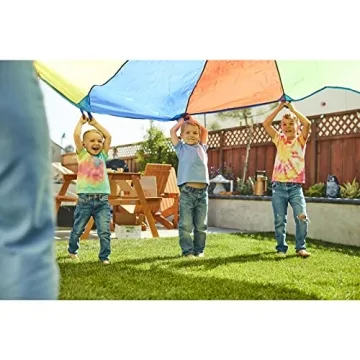 Excellerations 20-Foot Rainbow Play Parachute for Kids