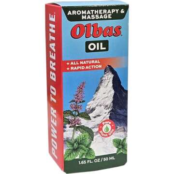 Olbas Oil Aromatherapy Inhalant and Aromatic Massage Oil, 1.65 Fl Oz