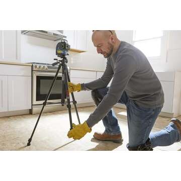 BOSCH BT 150 Compact Tripod with Extendable Height for Use with Line Lasers, Point Lasers, and Laser Distance Measures