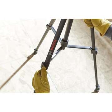 BOSCH BT 150 Compact Tripod with Extendable Height for Use with Line Lasers, Point Lasers, and Laser Distance Measures