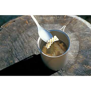 Snow Peak Titanium Spork - Lightweight Titanium Cutlery for Camping & Hiking - Compact & Portable Ut...