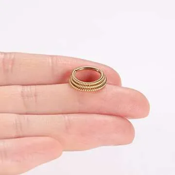 FUNLMO 16G Septum Nose Ring Septum Jewelry Septum Hoop Septum Piercings Septum Piercing Jewelry Sept...