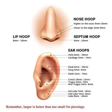 FUNLMO 16G Septum Nose Ring Septum Jewelry Septum Hoop Septum Piercings Septum Piercing Jewelry Septum Clicker Stainless Steel Seamless Hinged Nose Rings Hoop 8mm Cartilage Daith Helix Earrings Gold