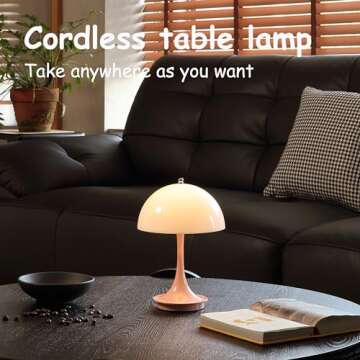 Charming Mushroom Lamp - Portable Dimmable Light for All