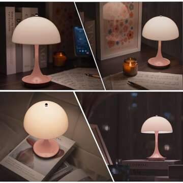 Charming Mushroom Lamp - Portable Dimmable Light for All