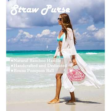 GOGREENWOVEN Straw Bag - Elegant Beach Tote for Women