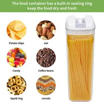 TIANGR Airtight Spaghetti Storage Containers,64-oz Tall Pasta Spaghetti Noodle Keeper Box with Airtight Cover | BPA-Free Pasta Canister Set | Dishwasher Safe - 1Pack