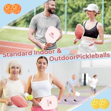niupipo Pickleball Paddle, USA Approved Lightweight Pickleball Paddle with Fiberglass Surface