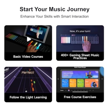 PopuPiano Smart Keyboard with Light-Up Keys & Free Lessons