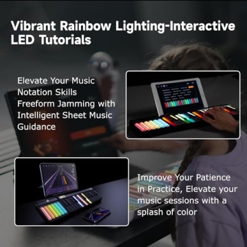 PopuPiano Smart Keyboard with Light-Up Keys & Free Lessons