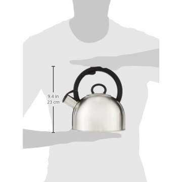 Cuisinart Tea Kettle, Aura 2-Quart, Stainless Steel, CTK-SS17N