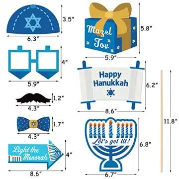29Pcs Hanukkah Photo Booth Props for Every Celebration