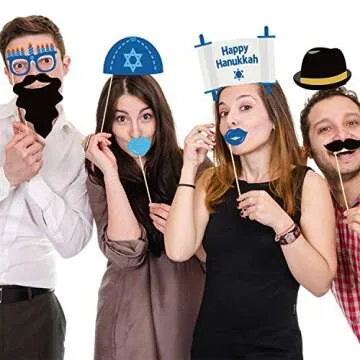 29Pcs Hanukkah Photo Booth Props for Every Celebration