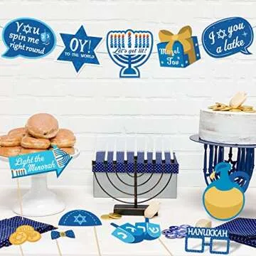29Pcs Hanukkah Photo Booth Props for Every Celebration
