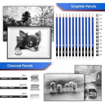 35-Piece Sketching & Drawing Art Kit for All Ages