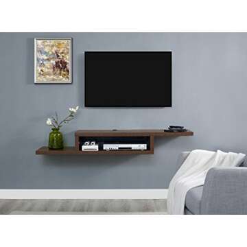 Martin Furniture Asymmetrical Floating Wall Mounted TV Console